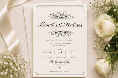 Malietha Flower Monogram Font Prasetya Letter 