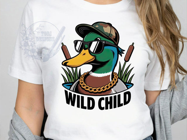 Mallard Wild Pride T-Shirt PNG, Wild Child, Duck Profile, Outdoor Life, Sublimation PNG, Hunting Shirt, Waterfowl Pride Sublimation ToriDesigns 