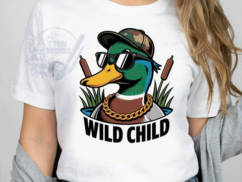 Mallard Wild Pride T-Shirt PNG, Wild Child, Duck Profile, Outdoor Life, Sublimation PNG, Hunting Shirt, Waterfowl Pride Sublimation ToriDesigns 