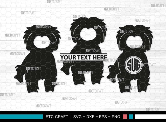 Maltese Dog Monogram, Maltese Dog Silhouette, Dog SVG, Dog Breeds Svg, Maltese Svg, Cute Puppy Svg, Bichon Frise Svg, SB00564 SVG ETC Craft 