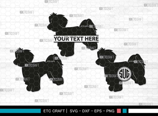 Maltese Dog Monogram, Maltese Dog Silhouette, Dog SVG, Dog Breeds Svg, Maltese Svg, Cute Puppy Svg, Bichon Frise Svg, SB00564 SVG ETC Craft 