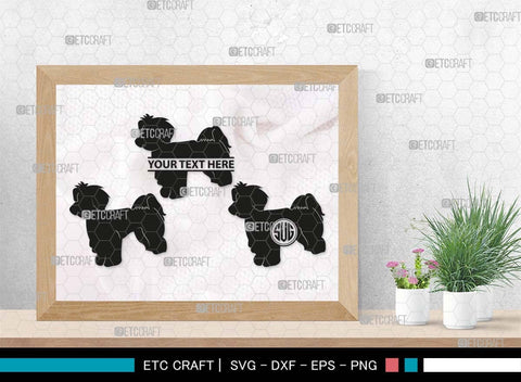 Maltese Dog Monogram, Maltese Dog Silhouette, Dog SVG, Dog Breeds Svg, Maltese Svg, Cute Puppy Svg, Bichon Frise Svg, SB00564 SVG ETC Craft 