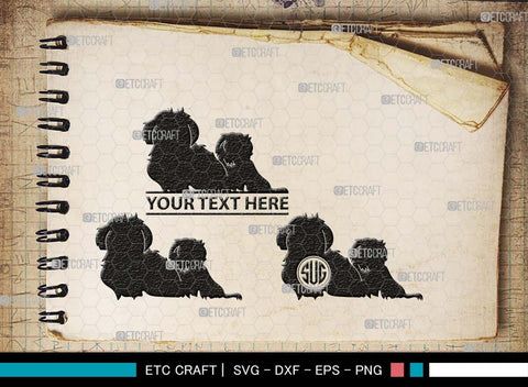 Maltese Dog Monogram, Maltese Dog Silhouette, Dog SVG, Dog Breeds Svg, Maltese Svg, Cute Puppy Svg, Bichon Frise Svg, SB00564 SVG ETC Craft 