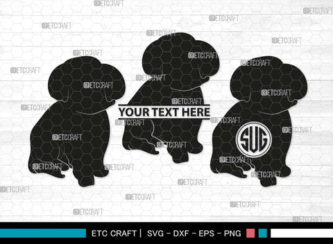 Maltese Dog Monogram, Maltese Dog Silhouette, Dog SVG, Dog Breeds Svg, Maltese Svg, Cute Puppy Svg, Bichon Frise Svg, SB00564 SVG ETC Craft 