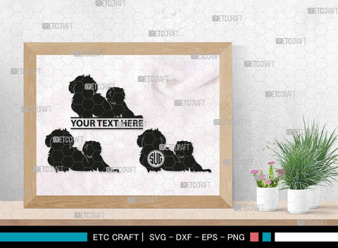 Maltese Dog Monogram, Maltese Dog Silhouette, Dog SVG, Dog Breeds Svg, Maltese Svg, Cute Puppy Svg, Bichon Frise Svg, SB00564 SVG ETC Craft 