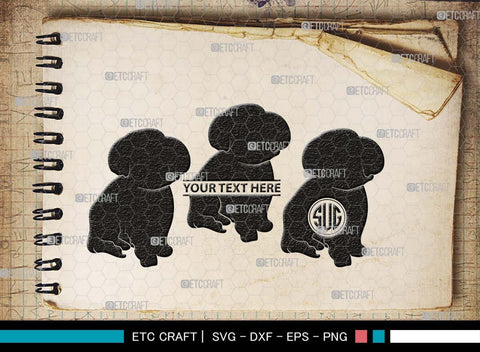 Maltese Dog Monogram, Maltese Dog Silhouette, Dog SVG, Dog Breeds Svg, Maltese Svg, Cute Puppy Svg, Bichon Frise Svg, SB00564 SVG ETC Craft 