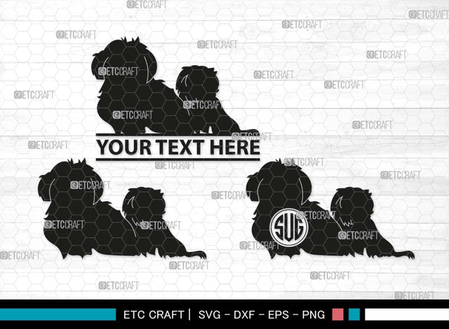 Maltese Dog Monogram, Maltese Dog Silhouette, Dog SVG, Dog Breeds Svg, Maltese Svg, Cute Puppy Svg, Bichon Frise Svg, SB00564 SVG ETC Craft 