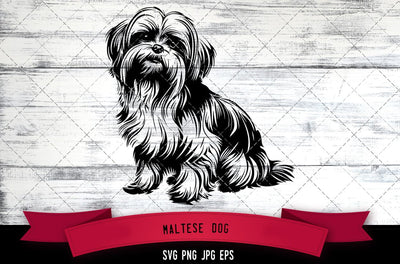 Maltese Dog SVG, Dog SVG, Logo - Digital Download with Commercial License for Cricut, Silhouette, Scan N Cut Crafting SVG Loveleen Kaur 