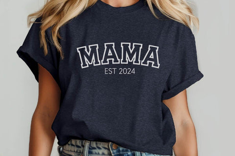 Mama 2024 New Mom Shirt Design SVG, New Mom SVG, Mom SVG, Baby Shower Gift, New Mom Gift SVG What A Gem SVG 