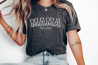 Mama 2024 New Mom Shirt Design SVG, New Mom SVG, Mom SVG, Baby Shower Gift, New Mom Gift SVG What A Gem SVG 