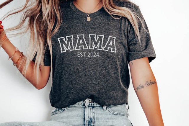 Mama 2024 New Mom Shirt Design SVG, New Mom SVG, Mom SVG, Baby Shower Gift, New Mom Gift SVG What A Gem SVG 