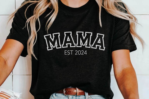 Mama 2024 New Mom Shirt Design SVG, New Mom SVG, Mom SVG, Baby Shower Gift, New Mom Gift SVG What A Gem SVG 