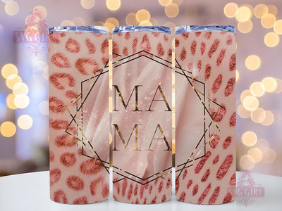 Mama 20oz Tumbler Wrap Sublimation Design, Straight Tapered Tumbler Wrap, Pink Glitter Leopard Mama Tumbler Png, Instant Digital Download Sublimation SvggirlplusArt 