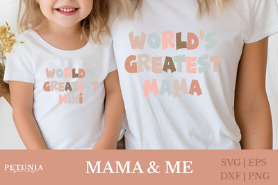 Mama and Me Svg | Mama SVG SVG Petunia Digital Design 