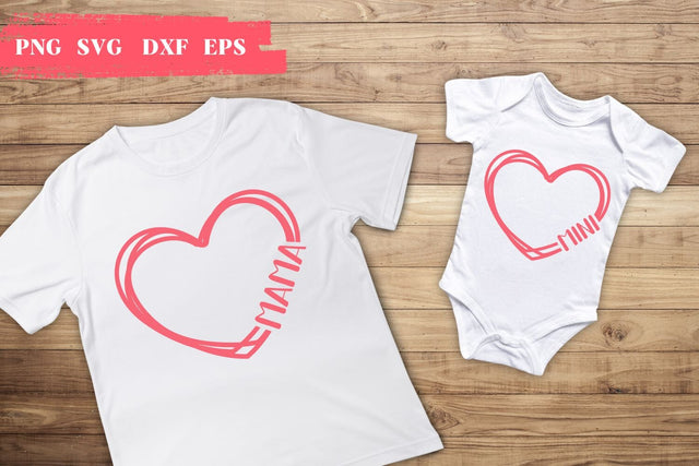 Mama and Mini Heart SVG SVG SvgOcean 