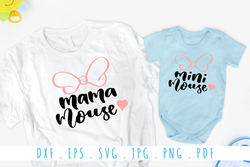 Mama and mini Mouse SVG | Matching T-Shirt Design for Mama and Me SVG dapiyupi store 