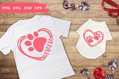 Mama and Mini Paw Print SVG SVG SvgOcean 
