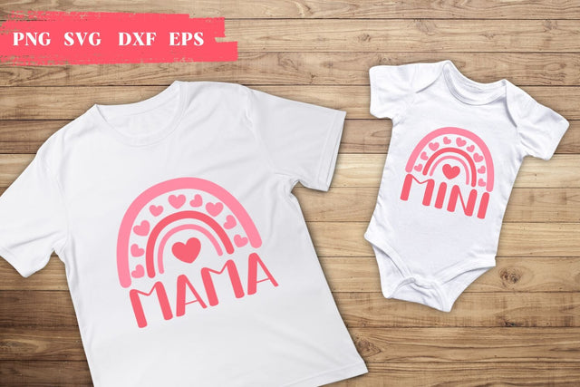 Mama and Mini Rainbow SVG SVG SvgOcean 