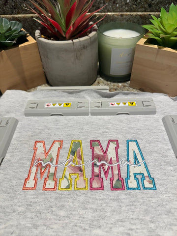 MAMA Applique' Embroidery Design 4 Sizes - File formats in pes,dst,jef,xxx,exp,vip,vp3, Popular, trending, mama design, mom, Mother’s Day Embroidery/Applique DESIGNS AestheticdesignsE 