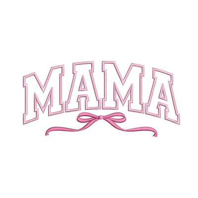 Mama Applique Pink Bow Embroidery Design, Mother's Day Machine Embroidery, 4 sizes, Instant Download Embroidery/Applique DESIGNS Nino Nadaraia 