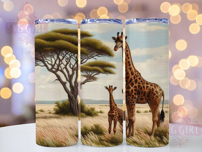 Mama Baby Giraffe 20oz Tumbler Wrap Sublimation Design, Straight Tapered Tumbler Wrap, Giraffes Tumbler Png, Instant Digital Download Sublimation SvggirlplusArt 