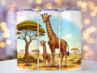 Mama Baby Giraffe 20oz Tumbler Wrap Sublimation Design, Straight Tapered Tumbler Wrap, Giraffes Tumbler Png, Instant Digital Download Sublimation SvggirlplusArt 