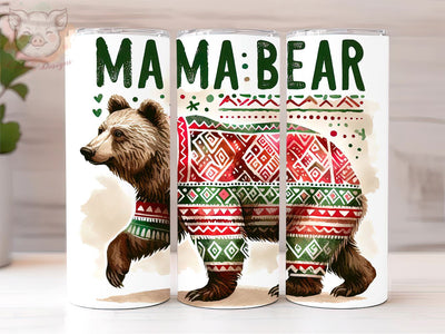 Mama Bear 20oz Tumbler Png, Straight & Tapered Tumbler Png, Retro Western Tumbler Png, Digital Download PNG Sublimation Lara' s Designs 