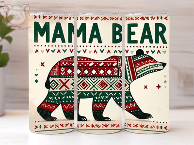 Mama Bear 20oz Tumbler Png, Straight & Tapered Tumbler Png, Retro Western Tumbler Png, Digital Download PNG Sublimation Lara' s Designs 