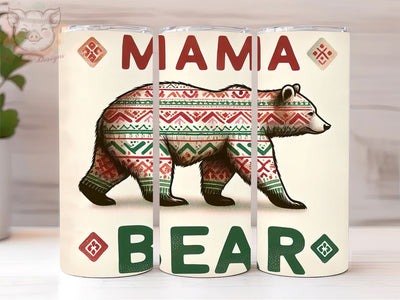 Mama Bear 20oz Tumbler Png, Straight & Tapered Tumbler Png, Retro Western Tumbler Png, Digital Download PNG Sublimation Lara' s Designs 