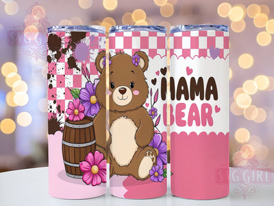 Mama Bear 20oz Tumbler Wrap, Mama Bear, Bear Tumbler, 20oz Tumbler, Sublimation Wrap, Custom Tumbler, Gift for Mom, Mother’s Day Gift Sublimation SvggirlplusArt 