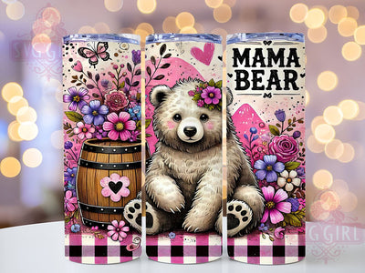 Mama Bear 20oz Tumbler Wrap, Mama Bear, Bear Tumbler, 20oz Tumbler, Sublimation Wrap, Custom Tumbler, Gift for Mom, Mother’s Day Gift Sublimation SvggirlplusArt 