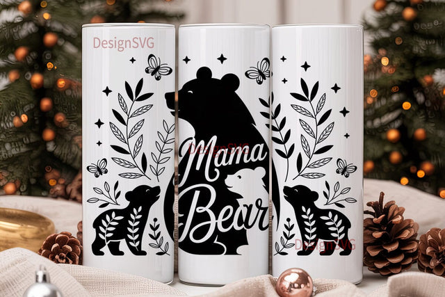 Mama Bear 20oz Tumbler Wrap Sublimation DesignSVG 