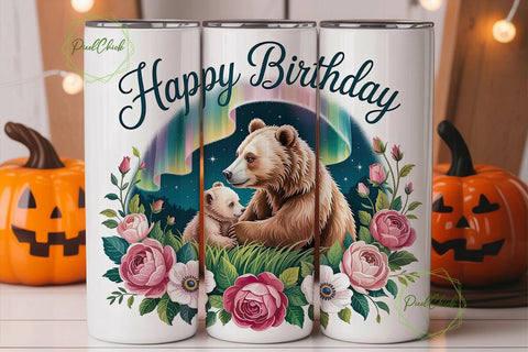 Mama Bear 20oz Tumbler Wrap Sublimation PixelChick 