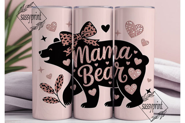 Mama Bear 20oz Tumbler Wrap Sublimation sassyprint 