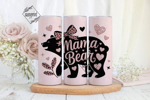 Mama Bear 20oz Tumbler Wrap Sublimation sassyprint 