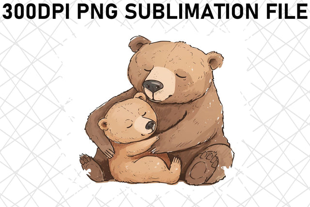 Mama Bear Affection: Mother's Day Sublimation PNG Sublimation afrosvg 