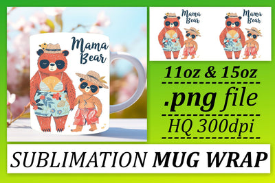 Mama Bear Affection Sublimation Design Sublimation afrosvg 