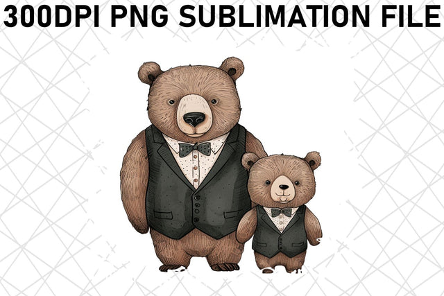 Mama Bear and Cub Connection: Mother's Day Sublimation PNG Sublimation afrosvg 
