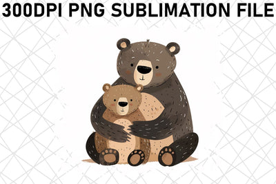 Mama Bear Bond: Mother's Day Sublimation PNG Sublimation afrosvg 