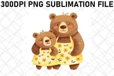 Mama Bear Connection: Mother's Day Sublimation PNG Sublimation afrosvg 