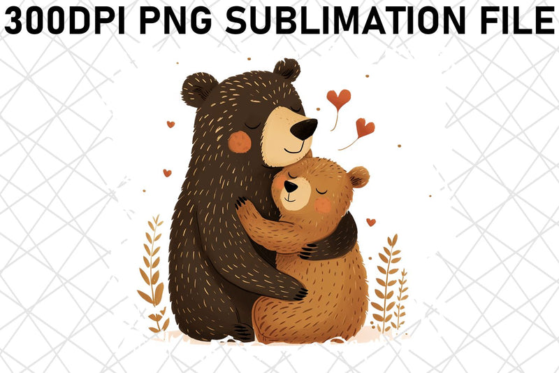 Mama Bear Cuteness: Mother's Day Sublimation PNG Sublimation afrosvg 