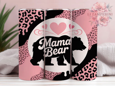 Mama Bear Family Tumbler, Mom Sublimation Design, Bear Family Art, 20oz Mom Tumbler, Whimsical Bear Mug, Loving Mama Cup, Cute Bear Wrap Sublimation Li Zamperini 