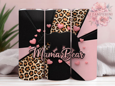 Mama Bear Family Tumbler, Mom Sublimation Design, Bear Family Art, 20oz Mom Tumbler, Whimsical Bear Mug, Loving Mama Cup, Cute Bear Wrap Sublimation Li Zamperini 