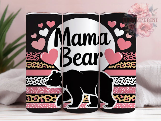 Mama Bear Family Tumbler, Mom Sublimation Design, Bear Family Art, 20oz Mom Tumbler, Whimsical Bear Mug, Loving Mama Cup, Cute Bear Wrap Sublimation Li Zamperini 