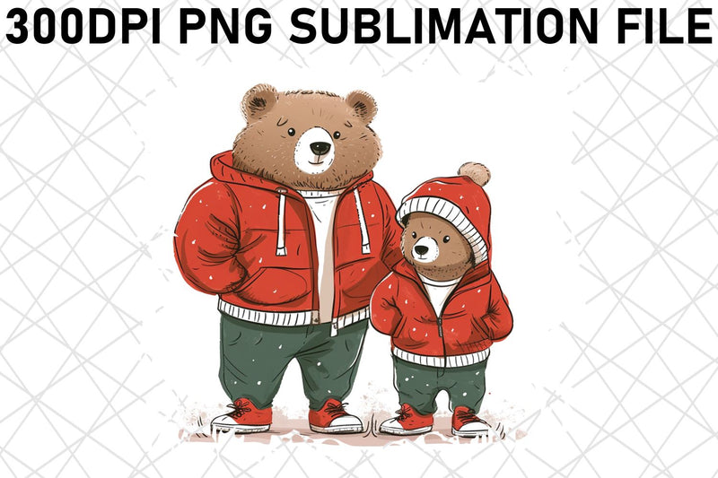 Mama Bear Happiness: Mother's Day Sublimation PNG Sublimation afrosvg 