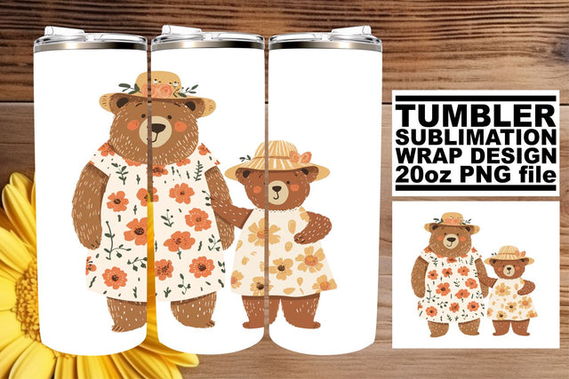 Mama Bear Hug Sublimation Tumbler Wrap - Show Mom Some Love Today Sublimation afrosvg 
