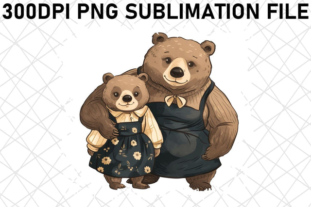 Mama Bear Kiss: Mother's Day Sublimation PNG Sublimation afrosvg 