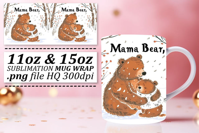 Mama Bear Love Sublimation Design Sublimation afrosvg 