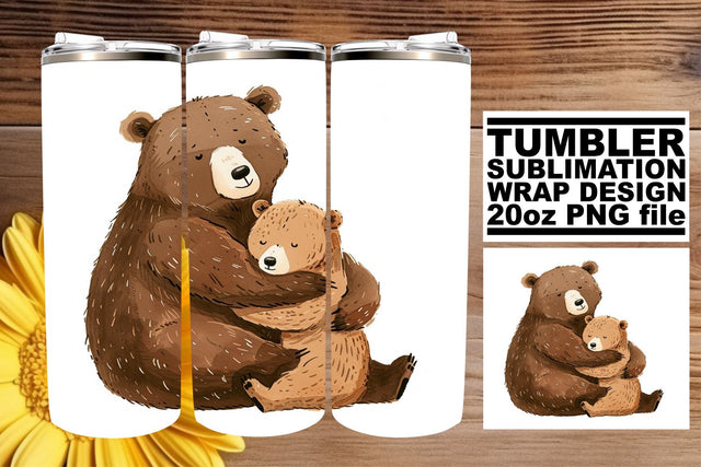 Mama Bear Love Sublimation Tumbler Wrap - Express Your Gratitude on Mother's Day Sublimation afrosvg 