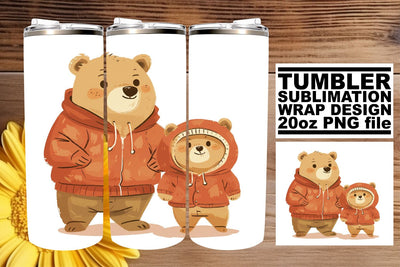 Mama Bear Love Sublimation Tumbler Wrap - Share Your Heart with Mom on Mother's Day Sublimation afrosvg 